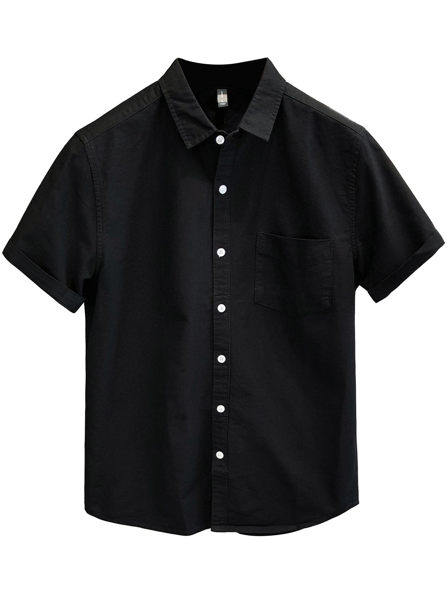 Trendy Handsome Summer Men’s Short Sleeve Shirt – Korean Style Cotton Blend Casual Top