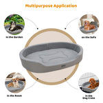 Orthopedic Dual-Sided Waterproof Dog Bed - Warm Plush Reversible Pet Mat with Removable Washable Cover & Anti-Slip Bottom for Crates & Home