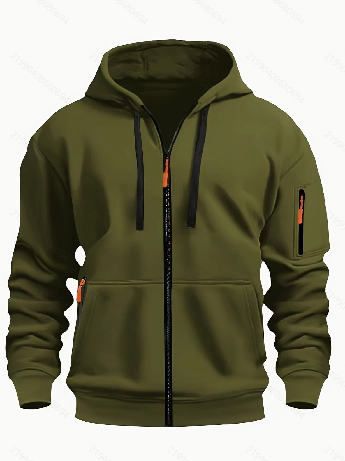 Men’s Zipper Hooded Sweatshirt – Casual Sports Cardigan Coat with Wool Lining | Dashingpoint