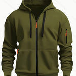 Men’s Zipper Hooded Sweatshirt – Casual Sports Cardigan Coat with Wool Lining | Dashingpoint