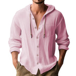 Men’s Casual Linen Cardigan Long-Sleeved Top – Lightweight Stylish Everyday Shirt
