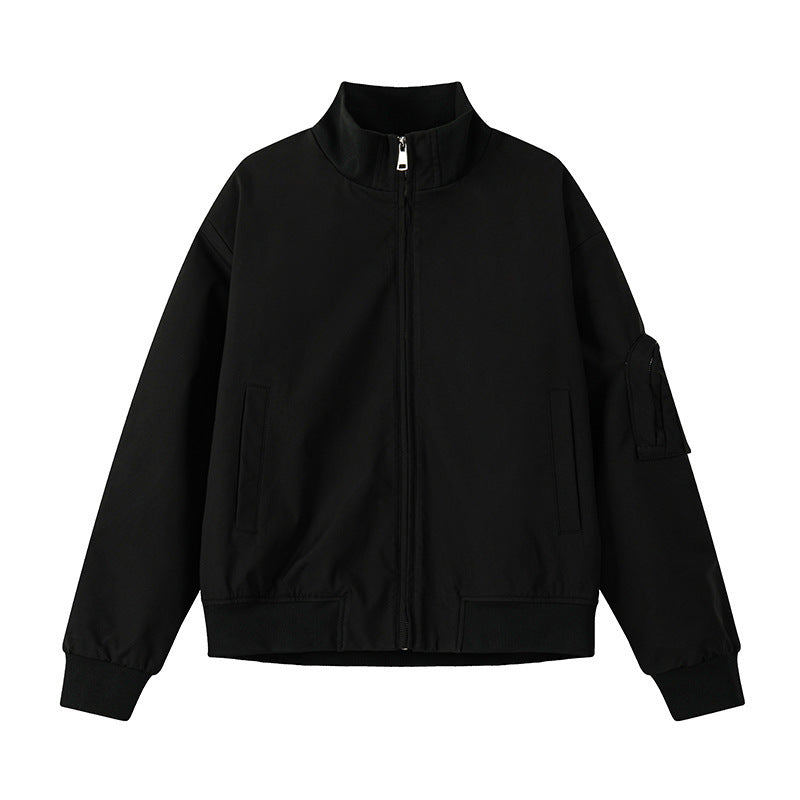 Men’s Large Size Multi-Pocket Flight Jacket – Casual Loose-Fit Lightweight Bomber Coat