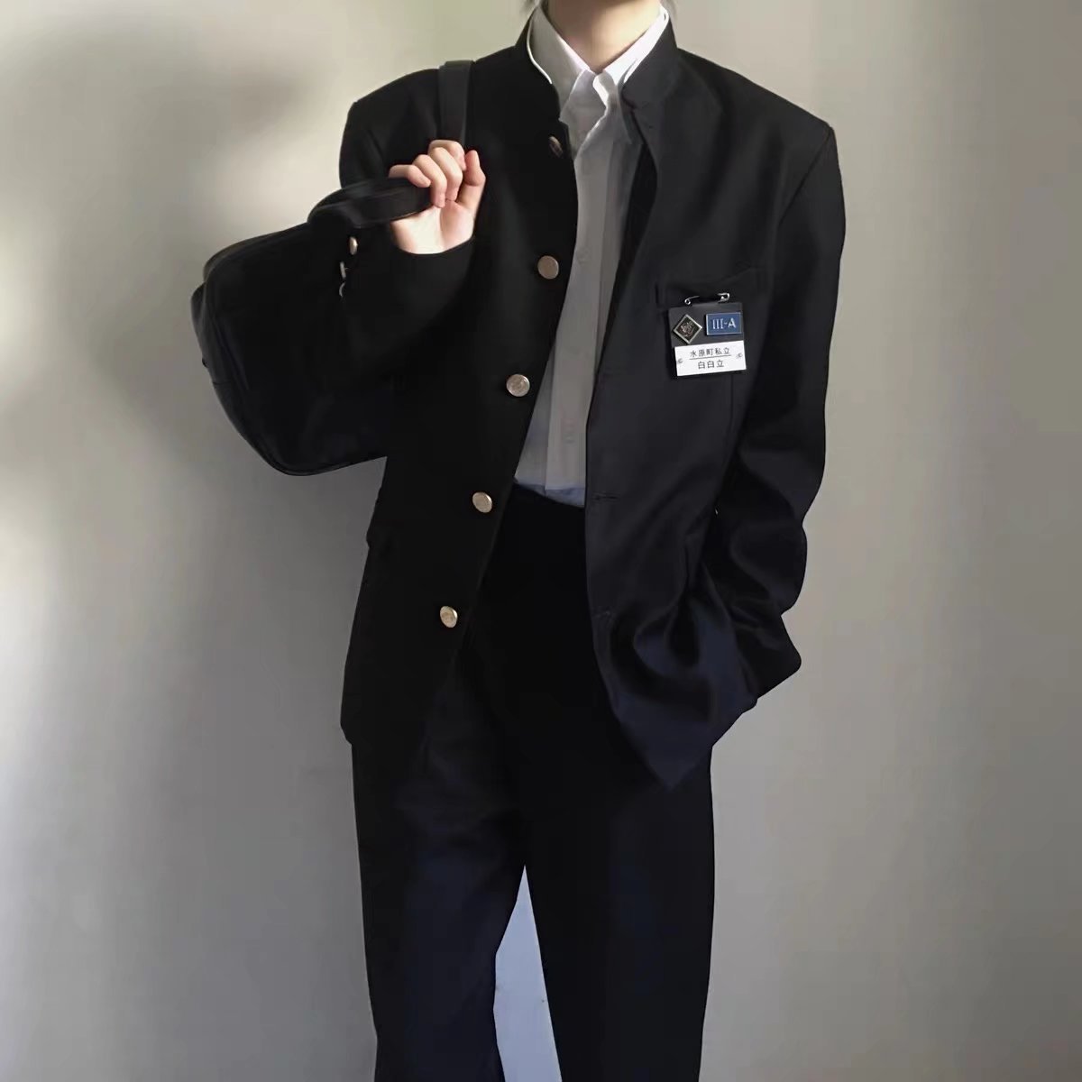 Men’s Zhongshan Japanese School Uniform Suit – Youth Street Style Two & Three-Piece Outfit