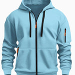 Men’s Zipper Hooded Sweatshirt – Casual Sports Cardigan Coat with Wool Lining | Dashingpoint