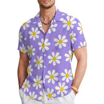 Men’s Floral Print Casual Shirt | Summer Short Sleeve Loose Fit | Trendy Youth Fashion Top