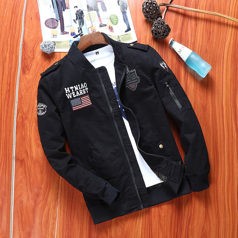 Men’s Flight Jacket Baseball Uniform | Casual Autumn Bomber Style Coat for Everyday Fashion