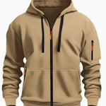 Men’s Zipper Hooded Sweatshirt – Casual Sports Cardigan Coat with Wool Lining | Dashingpoint