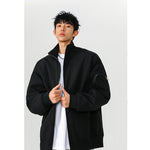 Men’s Large Size Multi-Pocket Flight Jacket – Casual Loose-Fit Lightweight Bomber Coat