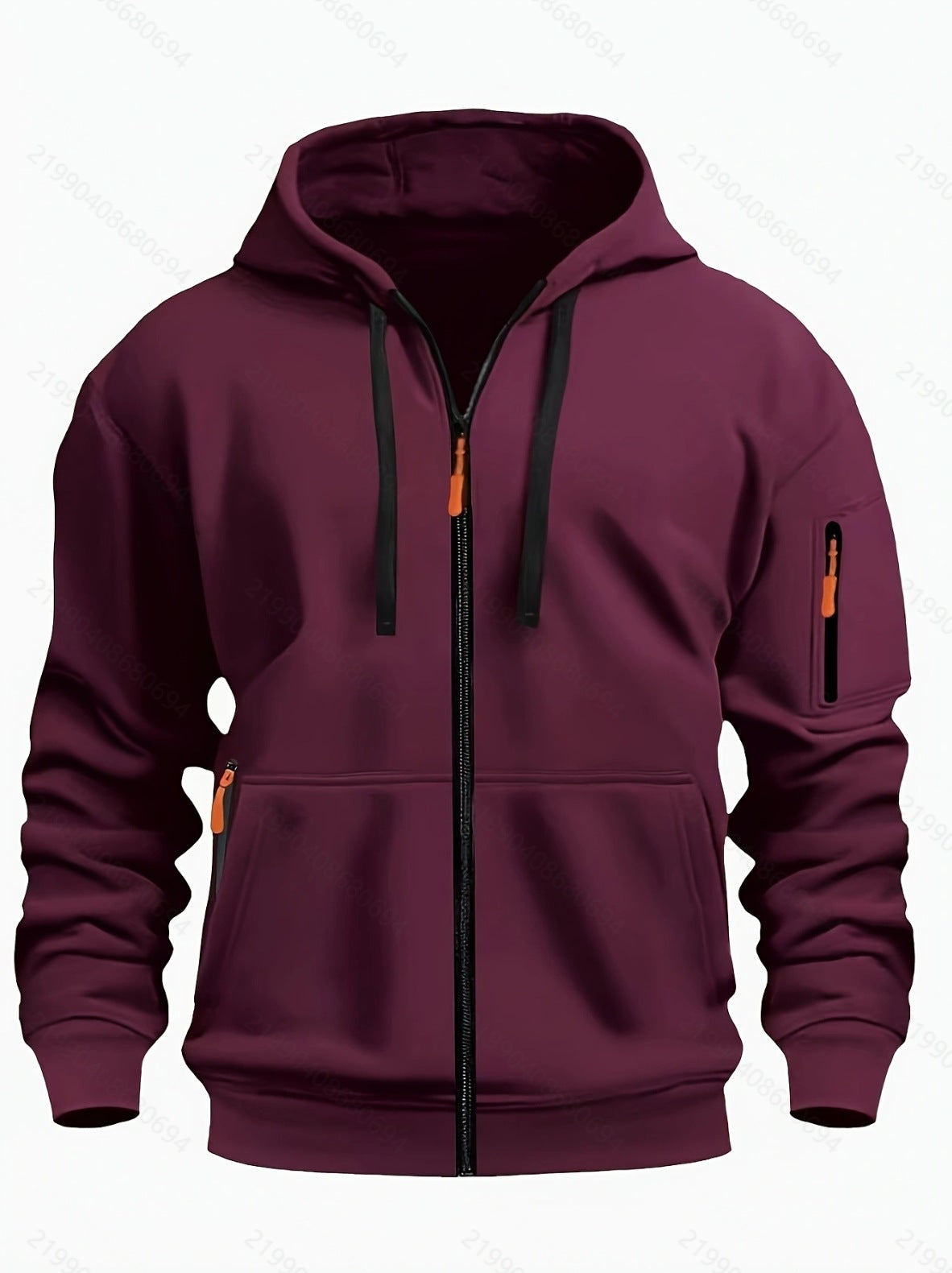 Men’s Zipper Hooded Sweatshirt – Casual Sports Cardigan Coat with Wool Lining | Dashingpoint