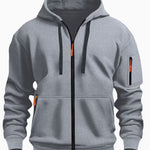 Men’s Zipper Hooded Sweatshirt – Casual Sports Cardigan Coat with Wool Lining | Dashingpoint