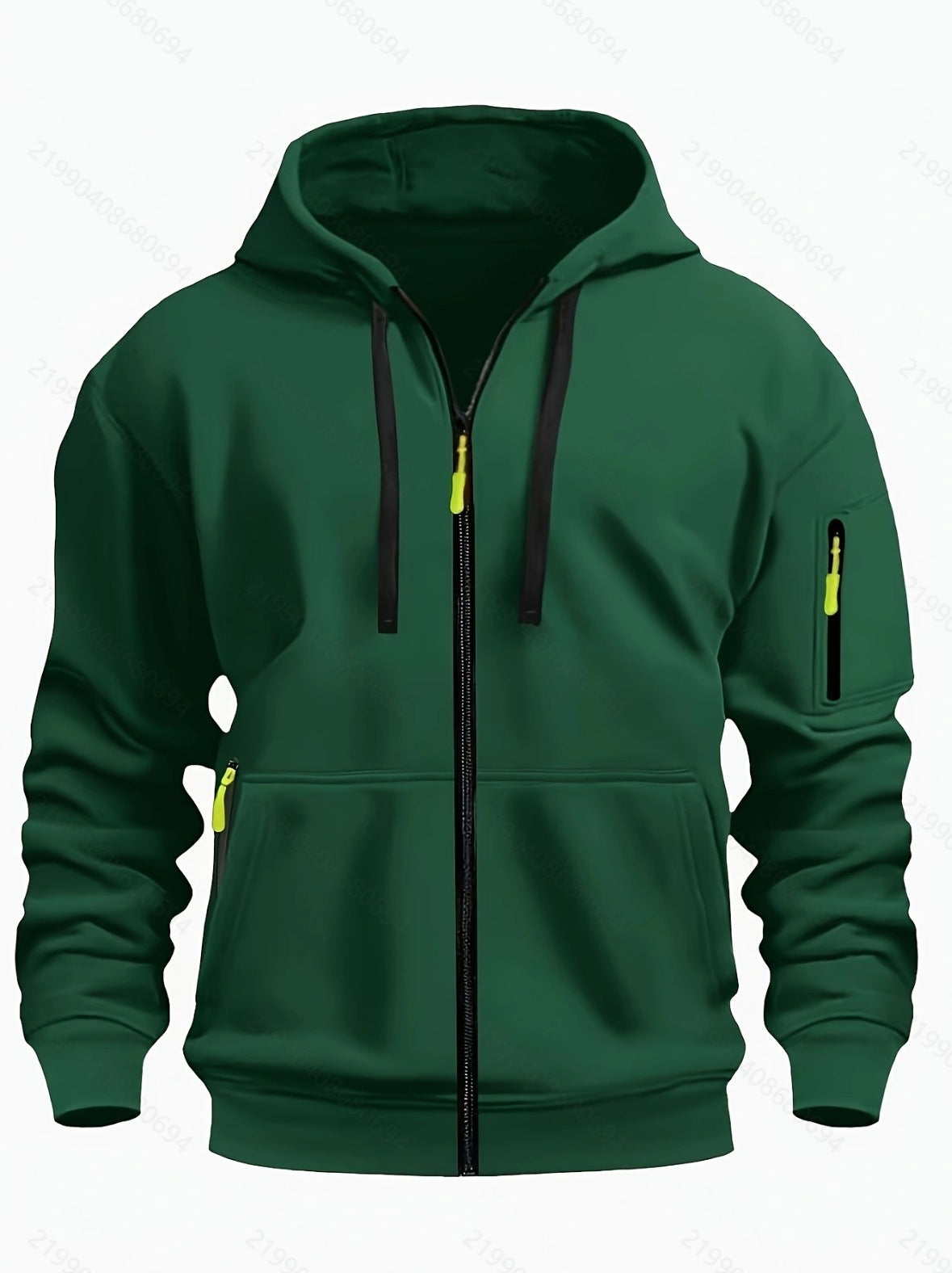 Men’s Zipper Hooded Sweatshirt – Casual Sports Cardigan Coat with Wool Lining | Dashingpoint