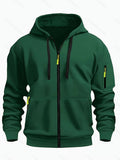 Men’s Zipper Hooded Sweatshirt – Casual Sports Cardigan Coat with Wool Lining | Dashingpoint