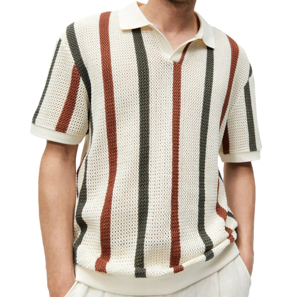 European & American Thick Needle Hollow Sweater | Men’s Casual Pullover Knitwear for Fall & Winter