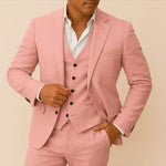 Men’s Casual Business Three-Piece Suit – Slim Fit Light Business Formal Outfit for All Seasons