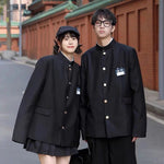 Men’s Zhongshan Japanese School Uniform Suit – Youth Street Style Two & Three-Piece Outfit