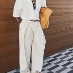 Men’s Casual Short-Sleeved Linen Shirt – Lightweight Elegant Daily Wear Summer Top