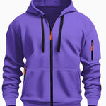 Men’s Zipper Hooded Sweatshirt – Casual Sports Cardigan Coat with Wool Lining | Dashingpoint