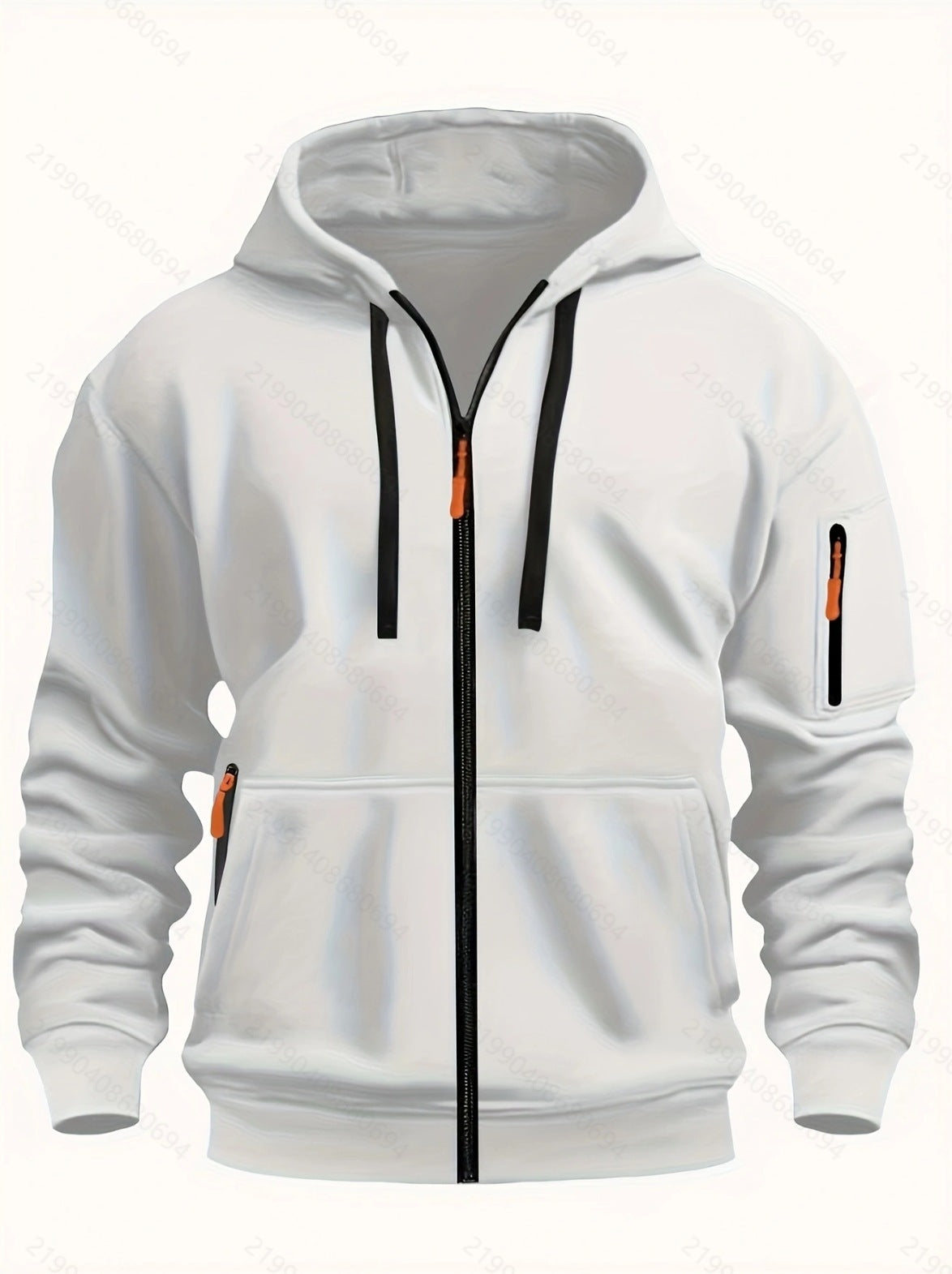 Men’s Zipper Hooded Sweatshirt – Casual Sports Cardigan Coat with Wool Lining | Dashingpoint