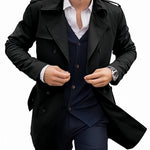 Men’s Mid-Length Double Breasted Coat | Elegant European & American Style Outerwear for Every Occasion