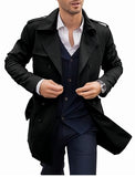 Men’s Mid-Length Double Breasted Coat | Elegant European & American Style Outerwear for Every Occasion