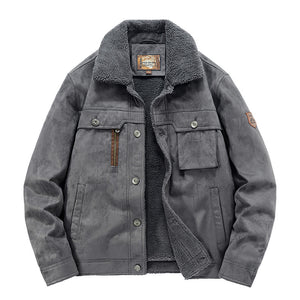 Men’s Deerskin Jacket – Autumn & Winter Windproof Heat-Insulated Business Casual Outerwear