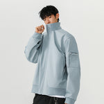 Men’s Large Size Multi-Pocket Flight Jacket – Casual Loose-Fit Lightweight Bomber Coat