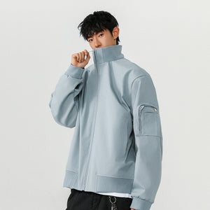Men’s Large Size Multi-Pocket Flight Jacket – Casual Loose-Fit Lightweight Bomber Coat