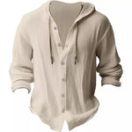 Men’s Casual Linen Cardigan Long-Sleeved Top – Lightweight Stylish Everyday Shirt