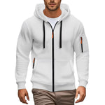 Men’s Zipper Hooded Sweatshirt – Casual Sports Cardigan Coat with Wool Lining | Dashingpoint