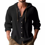 Men’s Casual Linen Cardigan Long-Sleeved Top – Lightweight Stylish Everyday Shirt
