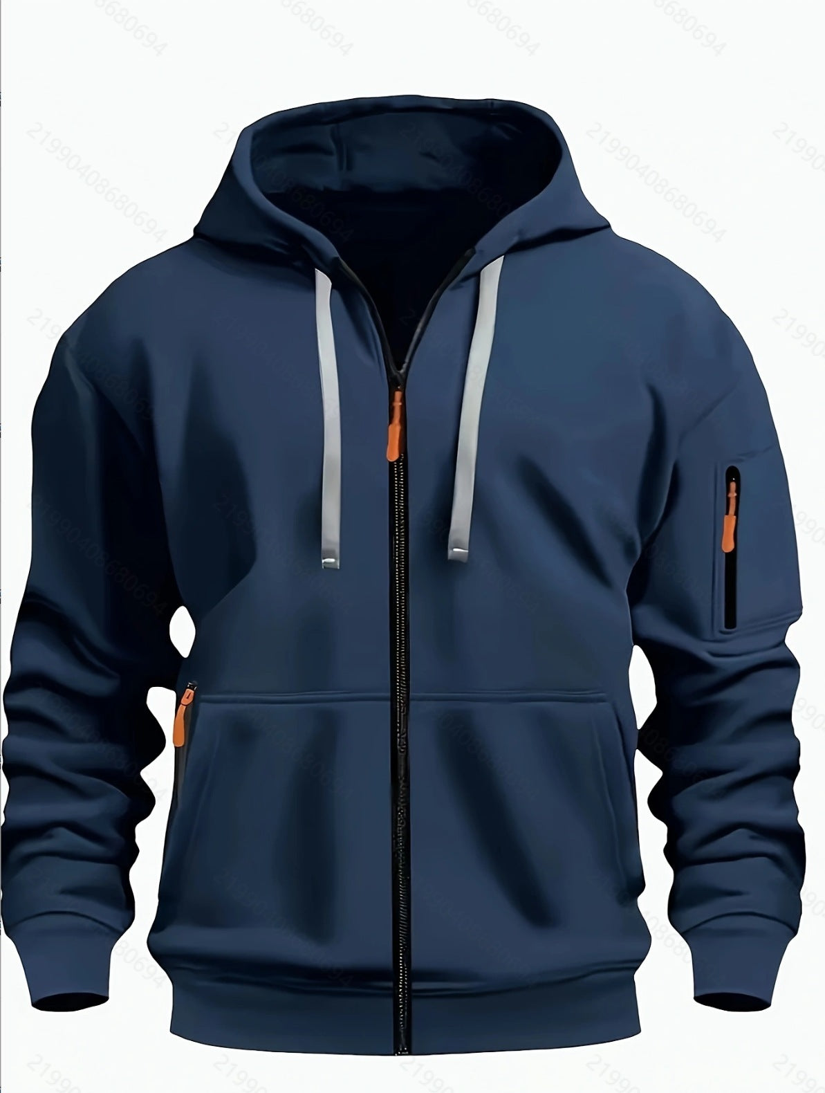 Men’s Zipper Hooded Sweatshirt – Casual Sports Cardigan Coat with Wool Lining | Dashingpoint
