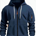 Men’s Zipper Hooded Sweatshirt – Casual Sports Cardigan Coat with Wool Lining | Dashingpoint