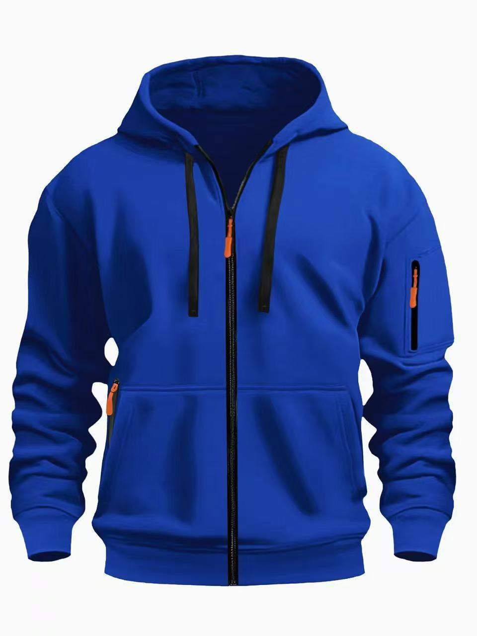 Men’s Zipper Hooded Sweatshirt – Casual Sports Cardigan Coat with Wool Lining | Dashingpoint
