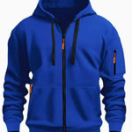 Men’s Zipper Hooded Sweatshirt – Casual Sports Cardigan Coat with Wool Lining | Dashingpoint